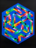 Victor Vasarely, Babel 3, 1978, Screenprint in Colors on Wove Paper
