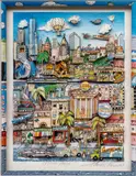 Charles Fazzino, Miami Heat, 3D Serigraph on Paper