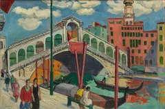 Richard Ziegler, Rialto Bridge, Venice, 1954, Oil on Canvas
