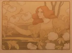 Paul Berthon, Les Boules De Neige, circa 1900, Lithograph in Colors on Cream Wove Paper