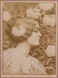 Paul Berthon, Femme De Profil, Lithograph in Colors on Wove Paper