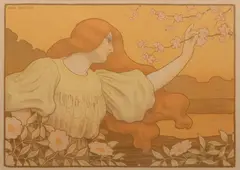 Paul Berthon, Les Eglantines, circa 1900, Lithograph in Colors on Wove Paper