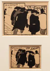 Félix Vallotton, Les Amateurs D'estampes, circa 1892, Woodcut on Cream Paper