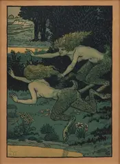 Eugène Froment, Les Petites Faunesses, After Eugene Grasset, Wood Engraving on Paper
