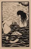 Félix Vallotton, Three Bathers, circa 1894, Woodcut on Cream Wove Paper