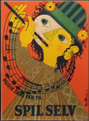 Bjørn Wiinblad, Spil Selv, Lithograph Poster
