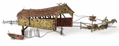 Covered Bridge by Curtis Jeré, Copper Wall Sculpture, sold Apr 2025