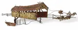 Curtis Jeré, Covered Bridge, Copper Wall Sculpture