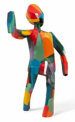 Robert Adrian, Painted Figure, 2006, Mixed Media Sculpture