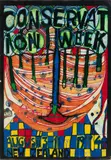 Friedensreich Hundertwasser, Conservation Week, New Zealand, 1974, Offset Lithograph with Inset Metallic Foil