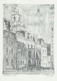 William Allison Bostick, Old City Hall - Detroit, 1960, Photolithograph on Paper