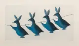 Papiara Tukiki, Birds on a Wire, 2004, Etching & Aquatint on Wove Paper