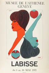 Félix Labisse, Musée De L'Athenée Geneva, 1972, Offset Lithographic Poster in Colors
