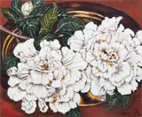 Elizabeth Irene Cole, Untitled (Camellia Flowers), 1996, Oil on Canvas