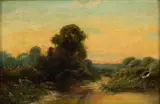 Edwin Cole Jr., River Sunset, Oil on Canvas
