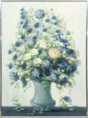 Eduardo Cobos, Floral Still Life, Oil on Canvas