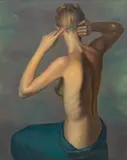 Elmer Anthony Lakatos, Morning Ritual, circa 1940-1950, Oil on Canvas