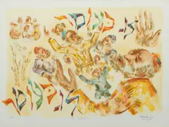 Chaim Gross, Celebration, 1968, Serigraph #153/200
