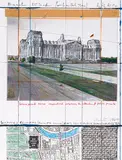 Christo, Wrapped Reichstag (Project for Berlin), 1995, Mixed media