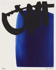 Pierre Soulages, Eau-forte XXI, 1972, Etching in colors