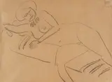Ernst Ludwig Kirchner, Frauenakt (verso: Partie bei Dresden), 1908, Pencil drawing