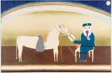 Friedrich Schröder-Sonnenstern, Mondmoralische Ruhepause, 1969, Colored pencil drawing