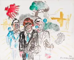Jörg Immendorff, Ohne Titel, 2002, Oil on canvas