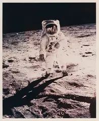 141: Cover of LIFE and NATIONAL GEOGRAPHIC: Buzz Aldrin’s gold-plated visor reflects the photographer and the LM Eagle by Neil Armstrong, 1969, Chromogenic print, sold Sep 2026