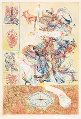 Bernard Schultze, Zugencollage, 1972, Collage