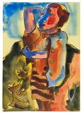 Karl Schmidt-Rottluff, Blick ins Weite, 1925, Watercolor