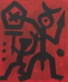 A. R. Penck, Ohne Titel, 1990, Acrylic on canvas