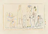 Pablo Picasso, L’Atelier du Vieux Peintre, 1954, Lithograph