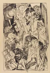 Max Beckmann, Die Ideologen, 1919, Lithograph