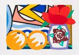 Tom Wesselmann, Still Life with Lichtenstein and Two Oranges, 1993, Silkscreen in colors