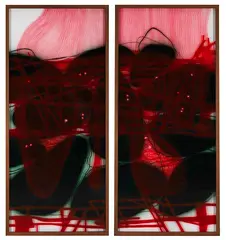 Julio Rondo, The other side of town (Diptychon), 2004, Acrylic