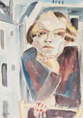 Walter Gramatté, Sonia, 1922, Watercolor
