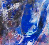 Fred Thieler, blue sunset, 1997, Mixed media on canvas
