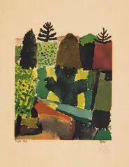 Paul Klee, Park, 1914, Lithograph in colors