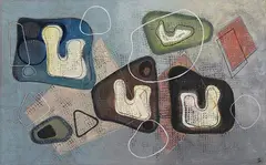 Rolf Cavael, 48/Ja 191, 1948, Oil on fibreboard