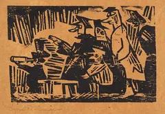 Lyonel Feininger, Auf dem Ausguck, 1918, Woodcut