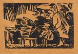 Lyonel Feininger, Auf dem Ausguck, 1918, Woodcut