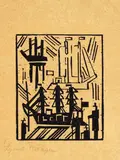 Lyonel Feininger, Marine (mit Reeder), 1918, Woodcut