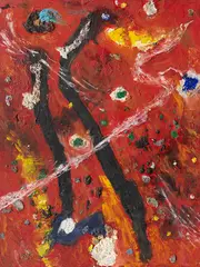 Carl Buchheister, Komposition Aufagem, 1959, Mixed media