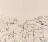 Erich Heckel, Südlicher Hafen (Port Vendres), 1926, Chalks