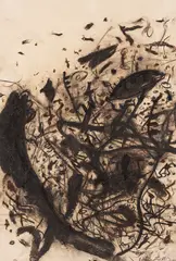 Gunter Damisch, Ohne Titel, 1988, Charcoal drawing