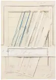 Cy Twombly, Gladings (Love’s Infinite Causes), 1973, Collage. Colored oil pastels, pencil, and colla...