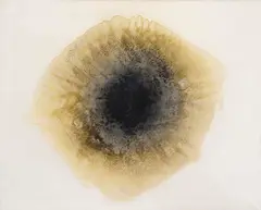 Otto Piene, Feuerblume, 1963, Fire, smoke and Oil on canvas