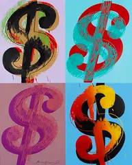Andy Warhol, $ (Quadrant), 1982, Silkscreen in colors