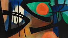 Fritz Winter, Kommendes Rot, 1951, Oil on canvas