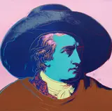 Andy Warhol, Goethe, 1982, Farbserigrafie auf Karton